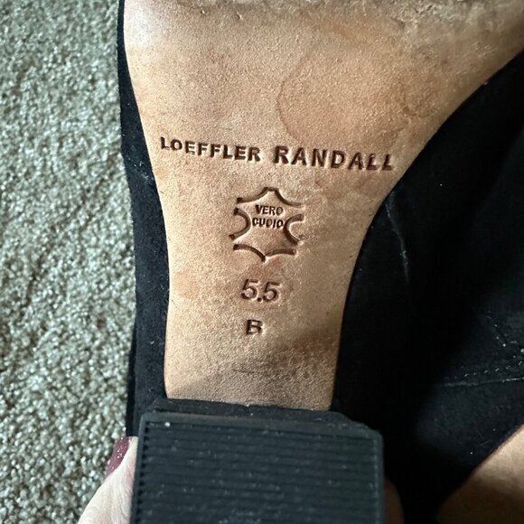 Loeffler Randall Isla Suede Slim Ankle Bootie Black Womens Size 5.5 Side Zip - Picture 8 of 10